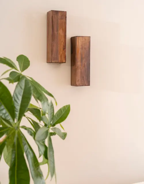 Wood Wall Pocket | Wood Hanging Vase for Greenery or Dried Flowers