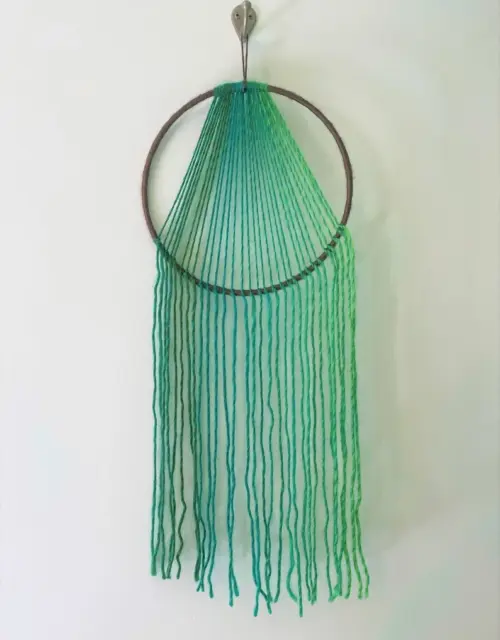 Green ombre wall hanging, college, dorm, apartment, house, home, wall art, wall hanging, nature, beach, boho, earth, gift, modern, macrame